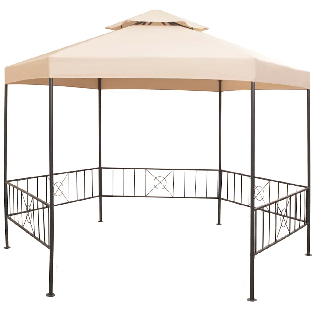 vidaXL Garden Marquee | Beige | Powder-coated steel, Polyester 1
