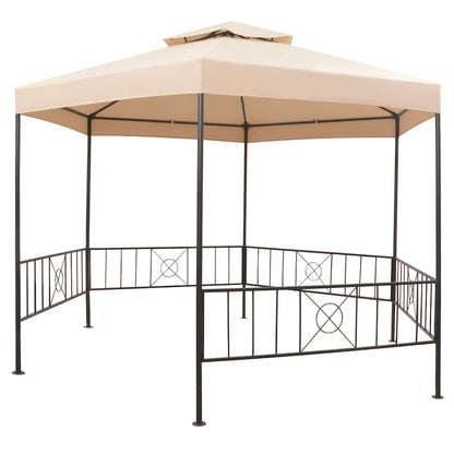 vidaXL Garden Marquee | Beige | Powder-coated steel, Polyester 2