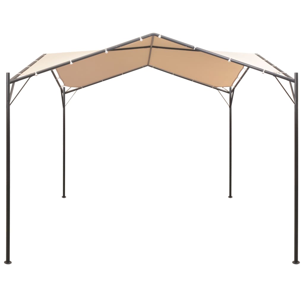43167 vidaXL Gazebo Pavilion Tent Canopy 4x4 m Steel Beige 2