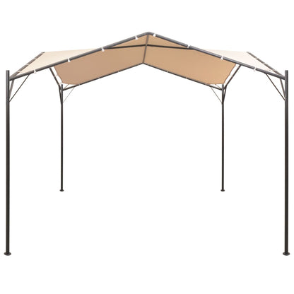 43167 vidaXL Gazebo Pavilion Tent Canopy 4x4 m Steel Beige 2