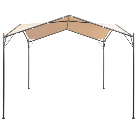 43167 vidaXL Gazebo Pavilion Tent Canopy 4x4 m Steel Beige 2
