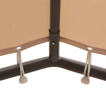 43167 vidaXL Gazebo Pavilion Tent Canopy 4x4 m Steel Beige 3