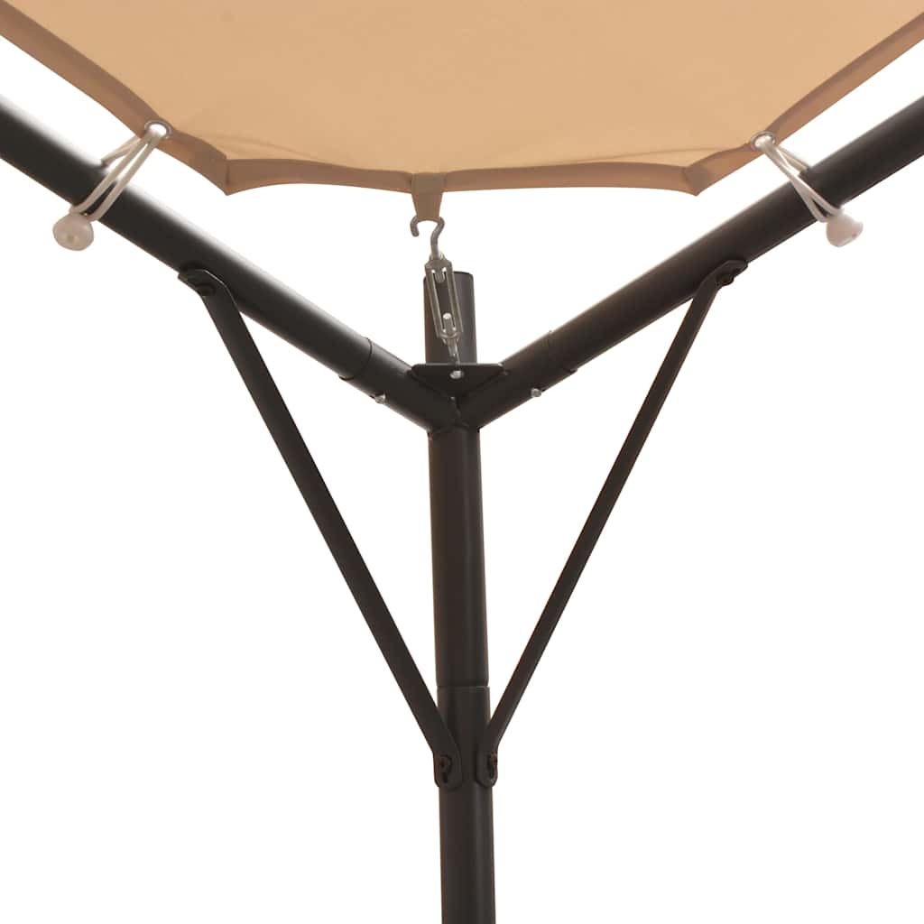 43167 vidaXL Gazebo Pavilion Tent Canopy 4x4 m Steel Beige 4