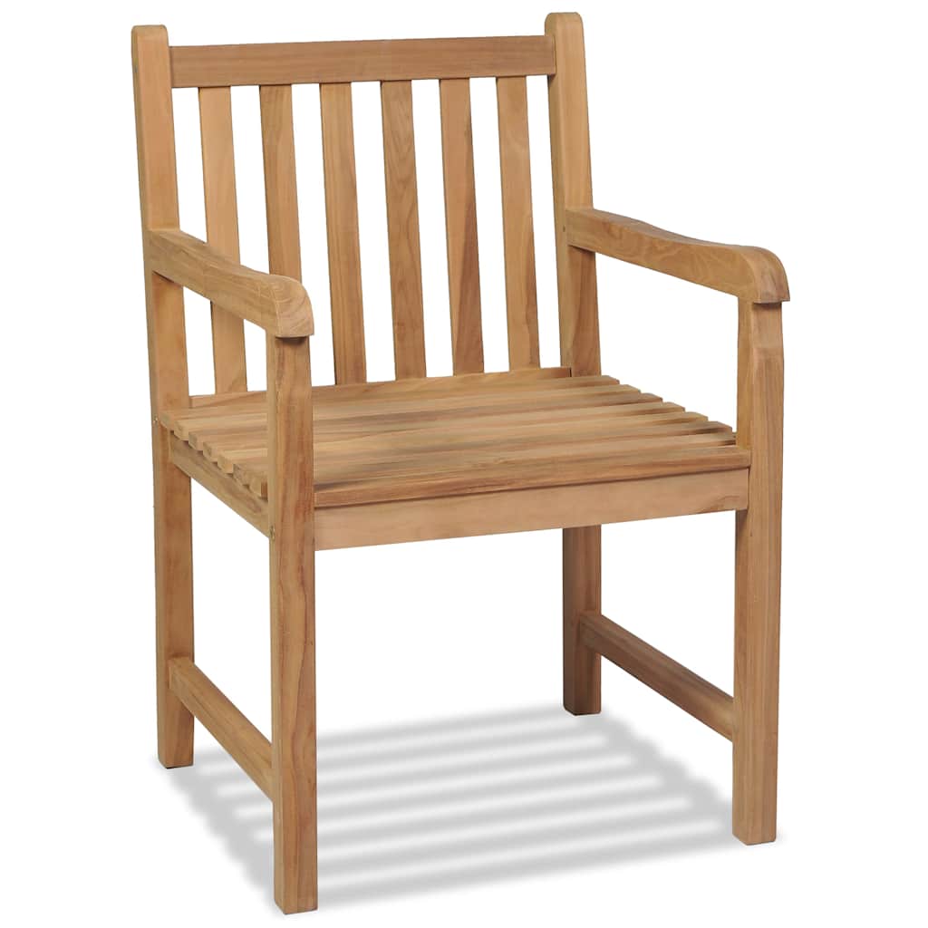 vidaXL Outdoor Chairs 2 pcs Solid Teak Wood 2