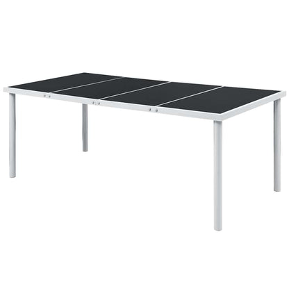 43306 vidaXL 9 Piece Outdoor Dining Set Steel Black 2
