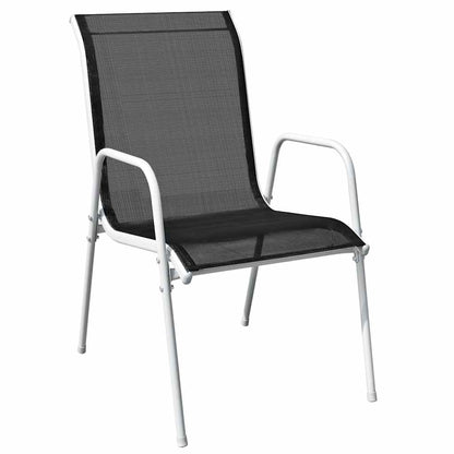 43306 vidaXL 9 Piece Outdoor Dining Set Steel Black 4