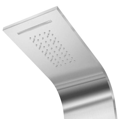 vidaXL Shower Panel System Stainless Steel Curved 4