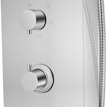 vidaXL Shower Panel System Stainless Steel Curved 5