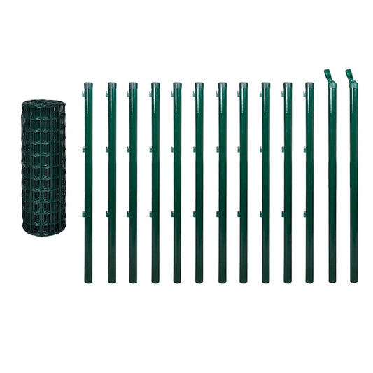 vidaXL Euro Fence Steel 25x1.5 m Green 2