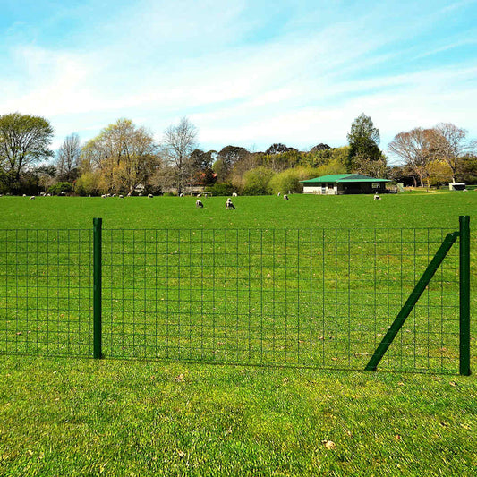 vidaXL Euro Fence Steel 25x1.5 m Green 1
