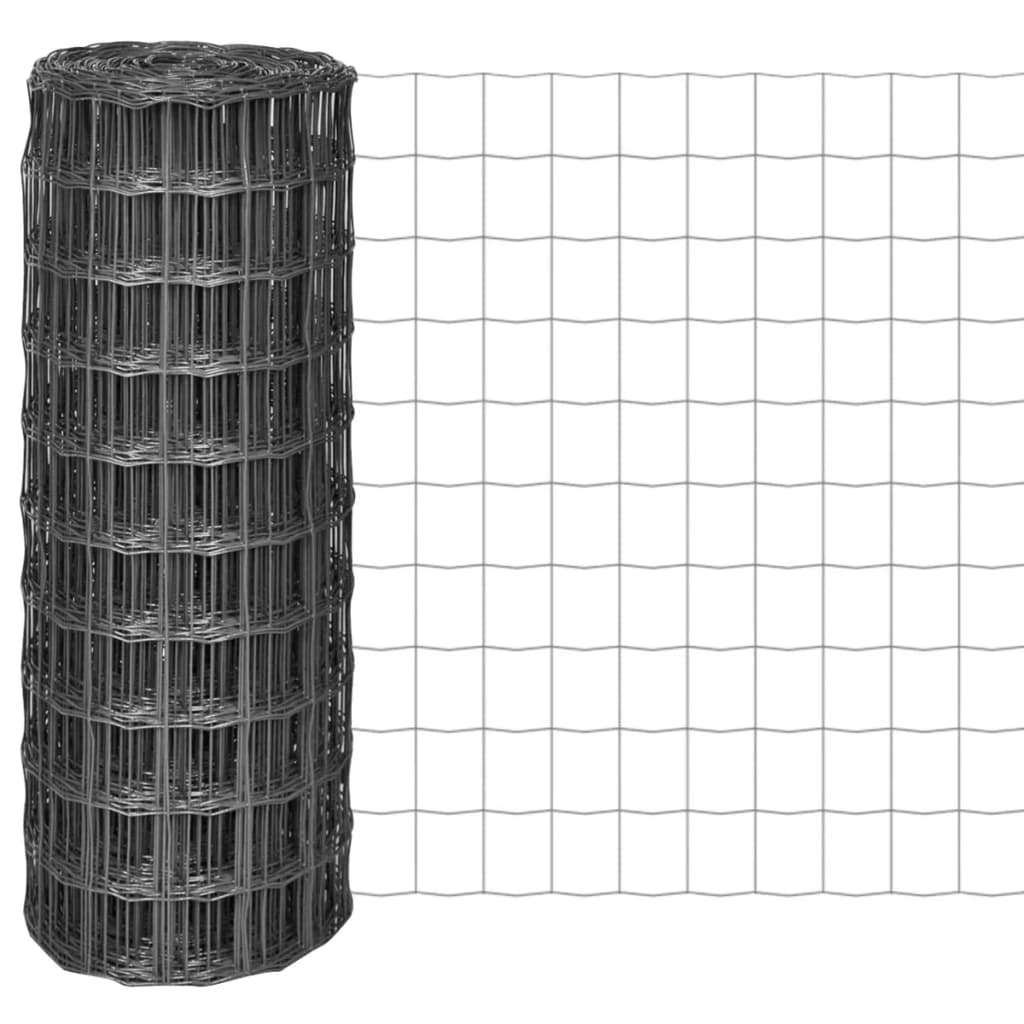 Euro Fence Steel Grey Length 25 m mesh Size 100 x 100 mm 1 m