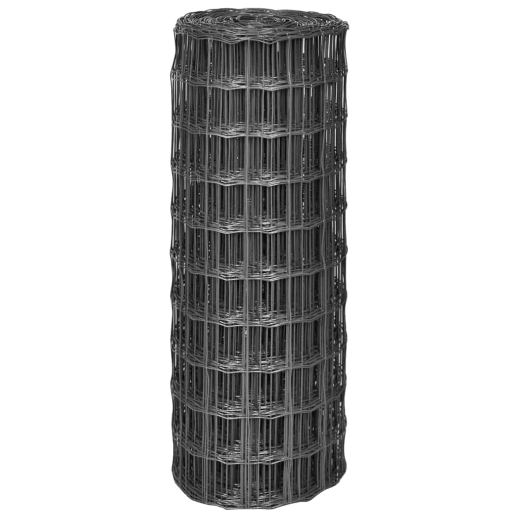 Euro Fence Steel Grey Length 25 m mesh Size 100 x 100 mm 1 m