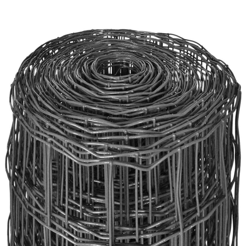 Euro Fence Steel Grey Length 25 m mesh Size 100 x 100 mm 1 m