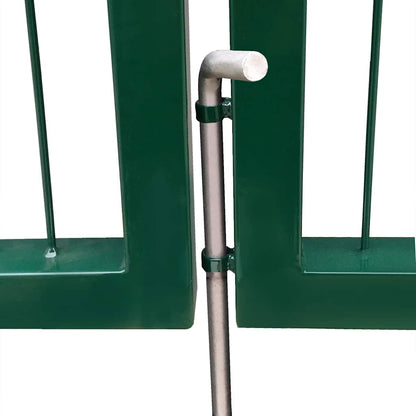 Garden Gate with Posts Steel 350 x 140 cm