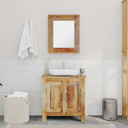 243462 vidaXL Bathroom Vanity Cabinet with Mirror Solid Mango Wood 3