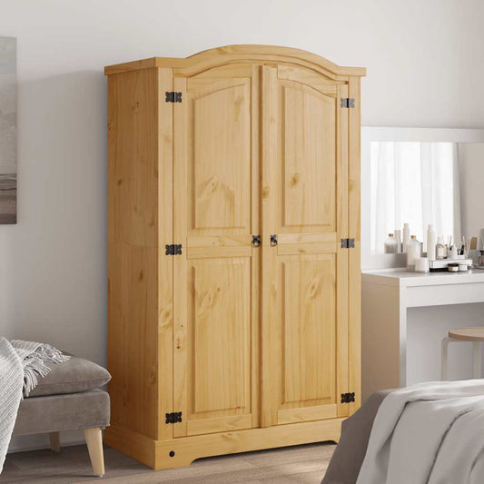 243732 vidaXL Wardrobe Mexican Pine Corona Range 2 Doors 1