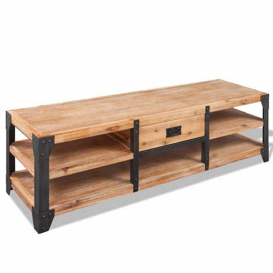 243913 vidaXL TV Stand Solid Acacia Wood 140x40x45 cm 1