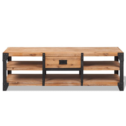 243913 vidaXL TV Stand Solid Acacia Wood 140x40x45 cm 2