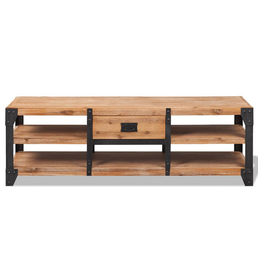 243913 vidaXL TV Stand Solid Acacia Wood 140x40x45 cm 2