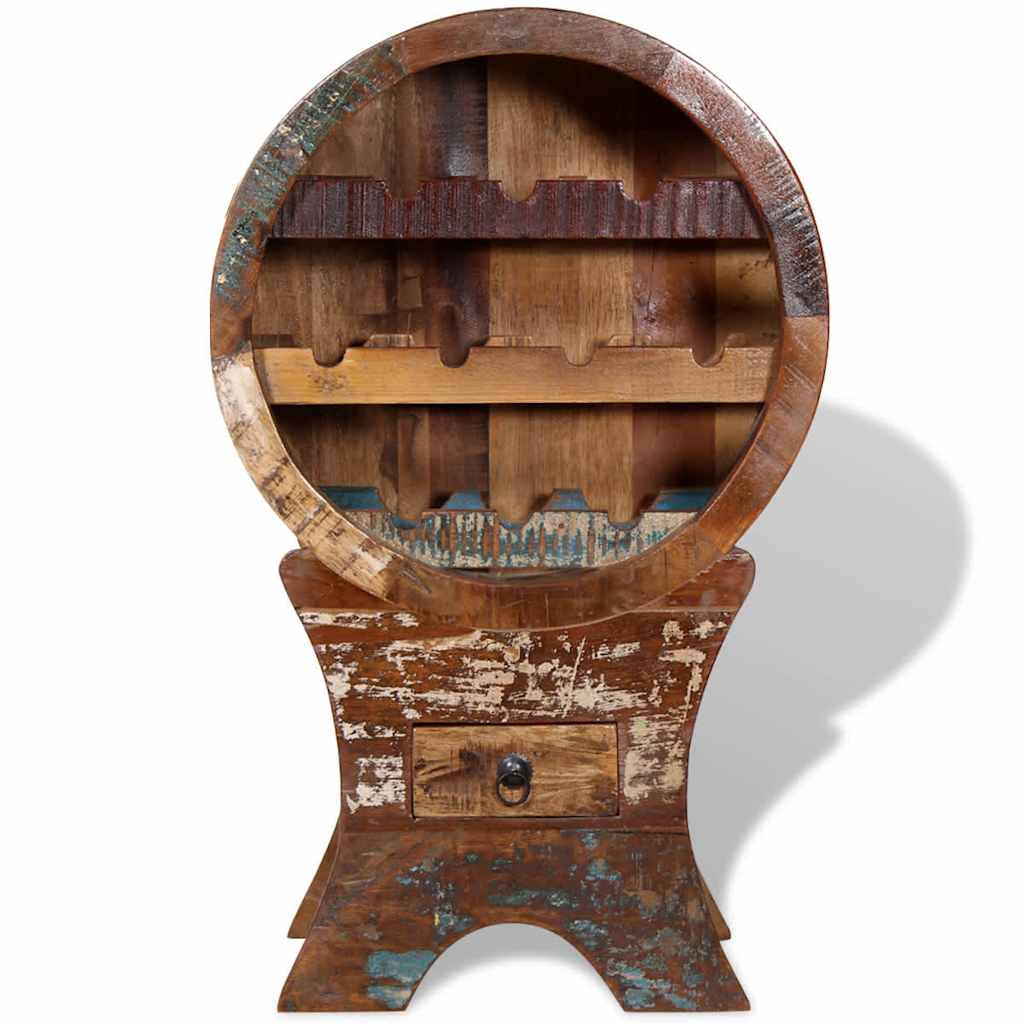 vidaXL Wine Rack for 10 Bottles Solid Reclaimed Wood 3