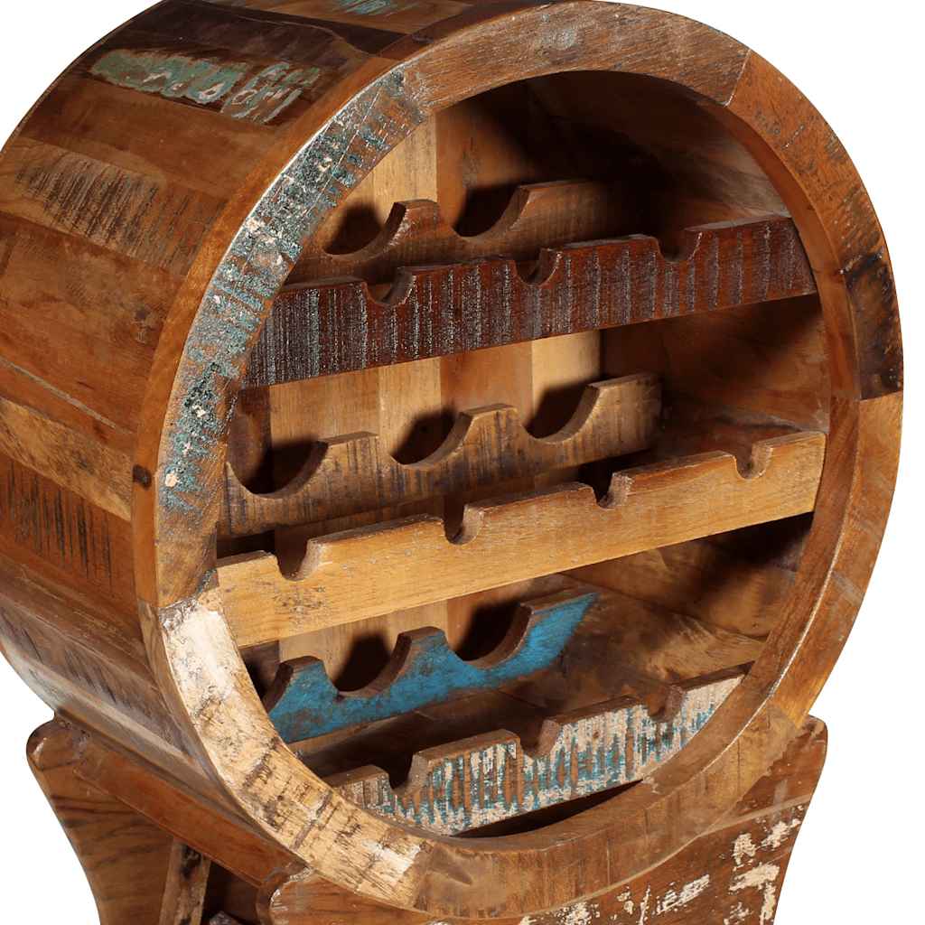 vidaXL Wine Rack for 10 Bottles Solid Reclaimed Wood 4