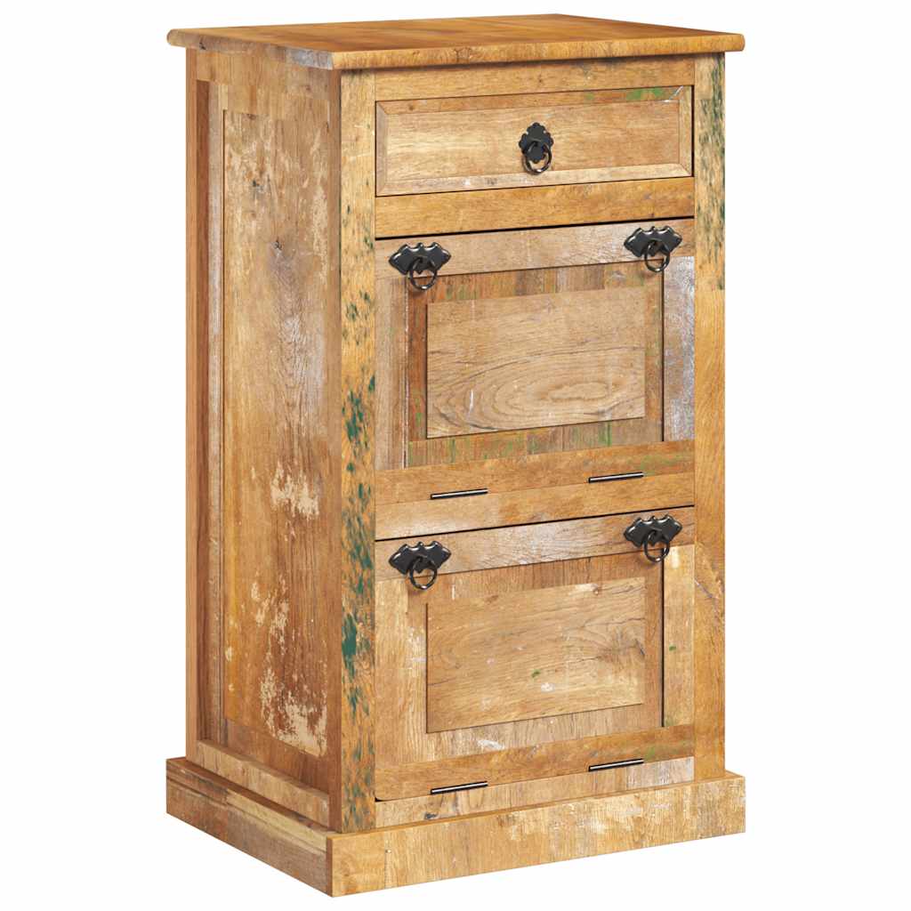 243974 vidaXL 4-Layer Shoe Cabinet with Drawer Solid Reclaimed Wood 2