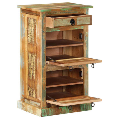 243974 vidaXL 4-Layer Shoe Cabinet with Drawer Solid Reclaimed Wood 3