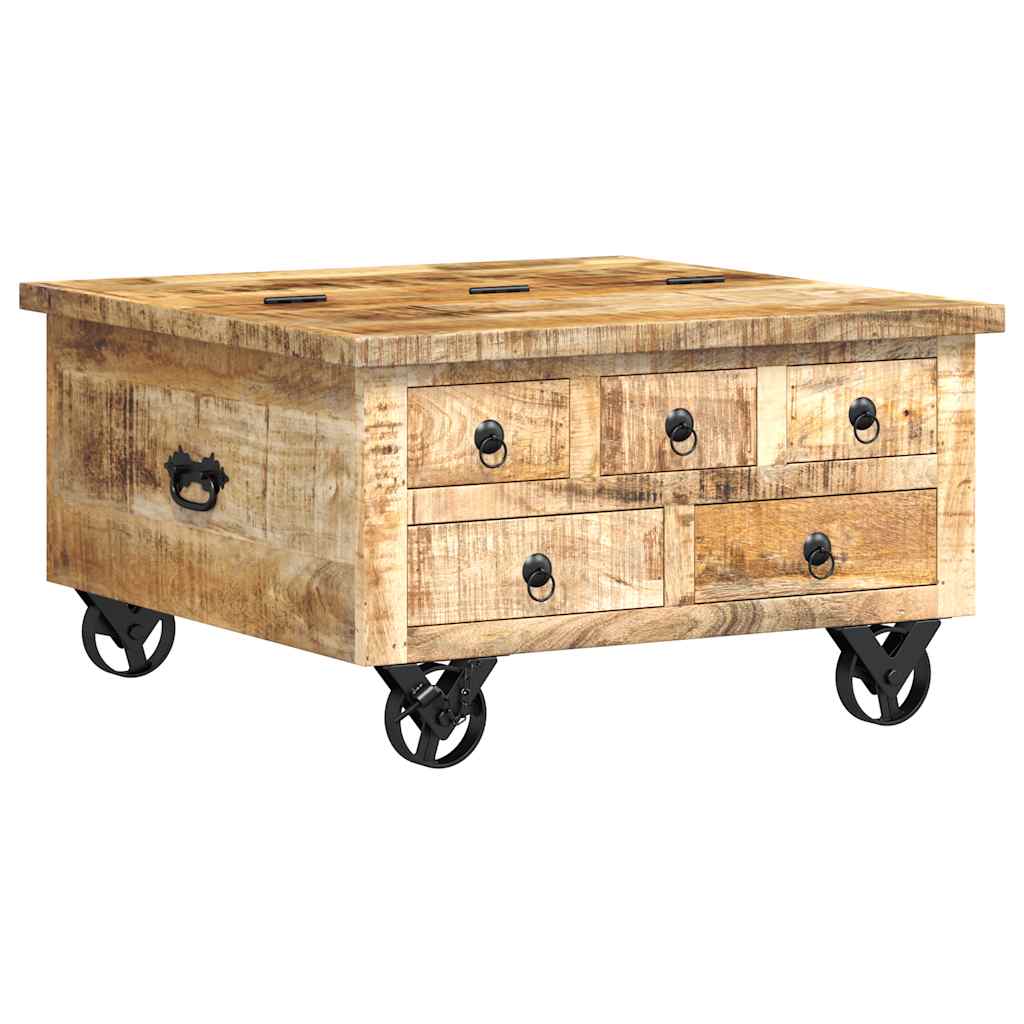 Coffee Table Reclaimed Wood 70x70x38 cm Brown