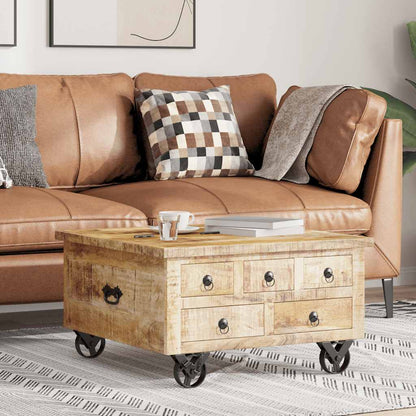 Coffee Table Reclaimed Wood 70x70x38 cm Brown