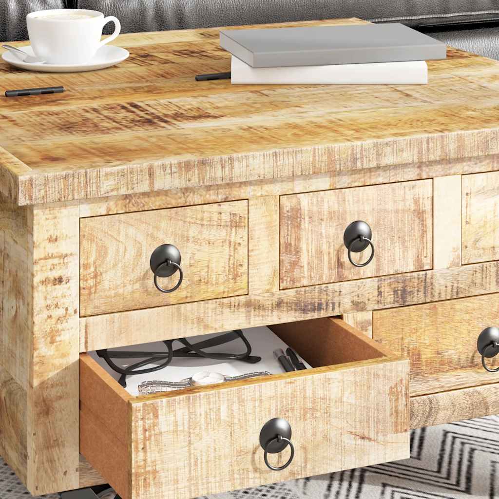 Coffee Table Reclaimed Wood 70x70x38 cm Brown