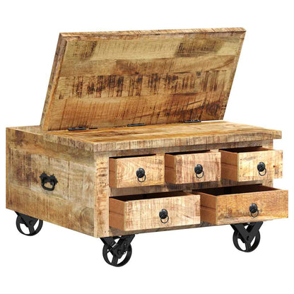 Coffee Table Reclaimed Wood 70x70x38 cm Brown
