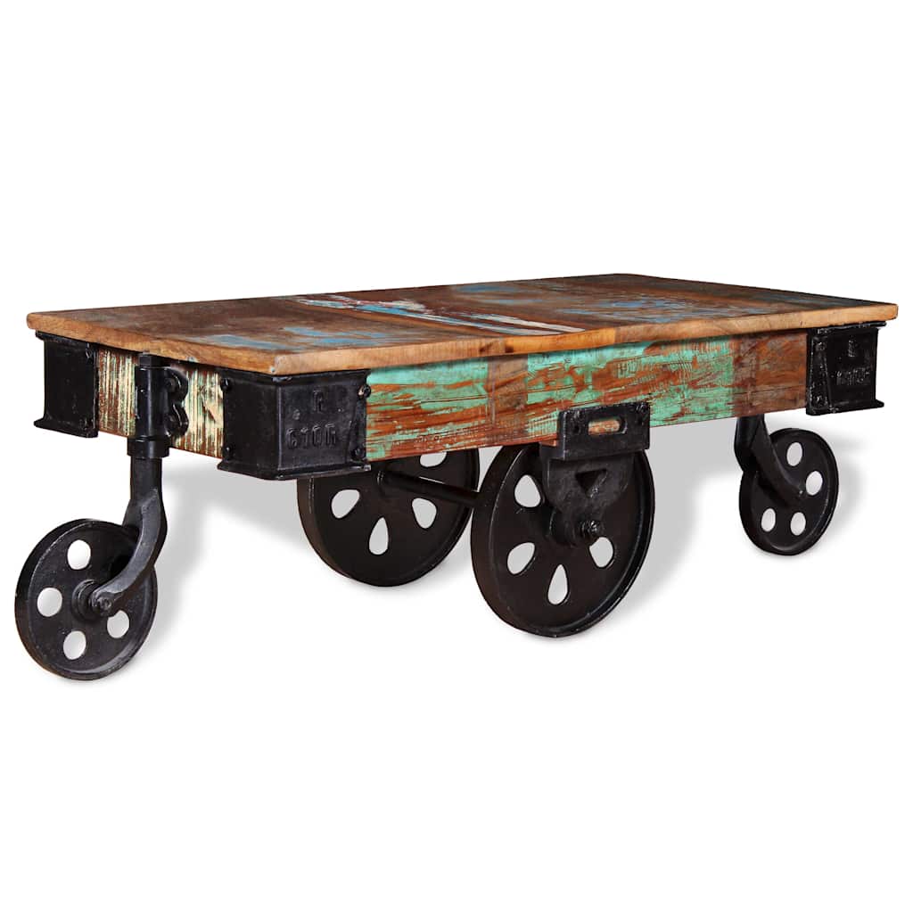 243980 vidaXL Coffee Table Reclaimed Wood 90x45x35 cm 1