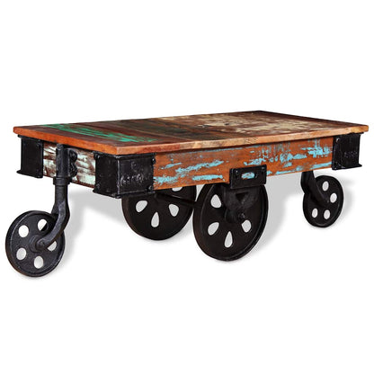 243980 vidaXL Coffee Table Reclaimed Wood 90x45x35 cm 2