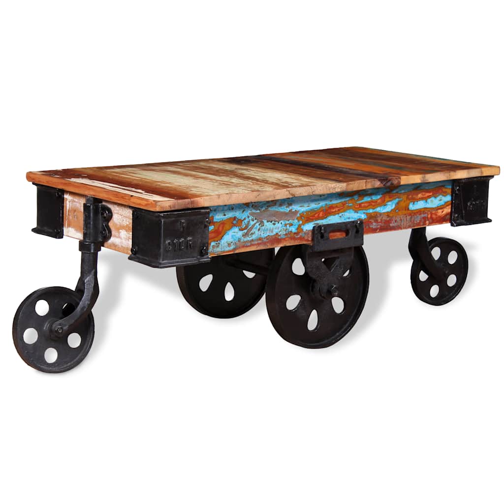 243980 vidaXL Coffee Table Reclaimed Wood 90x45x35 cm 4