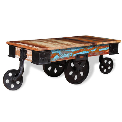 243980 vidaXL Coffee Table Reclaimed Wood 90x45x35 cm 4