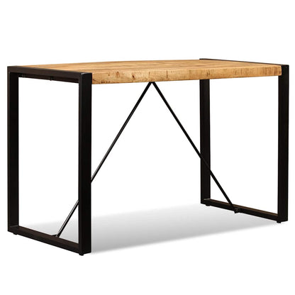 vidaXL Dining Table Solid Rough Mango Wood 120 cm 2