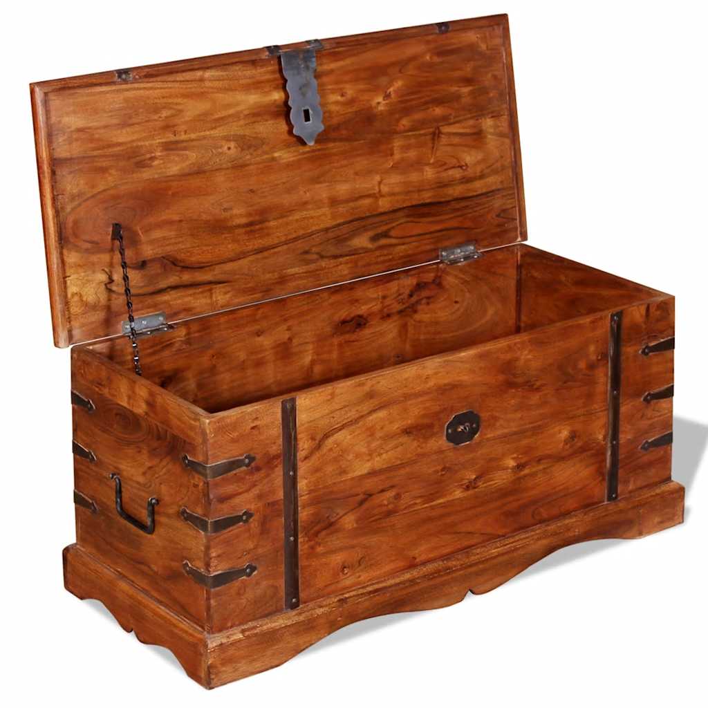 Storage Chest Solid Wood Brown 1