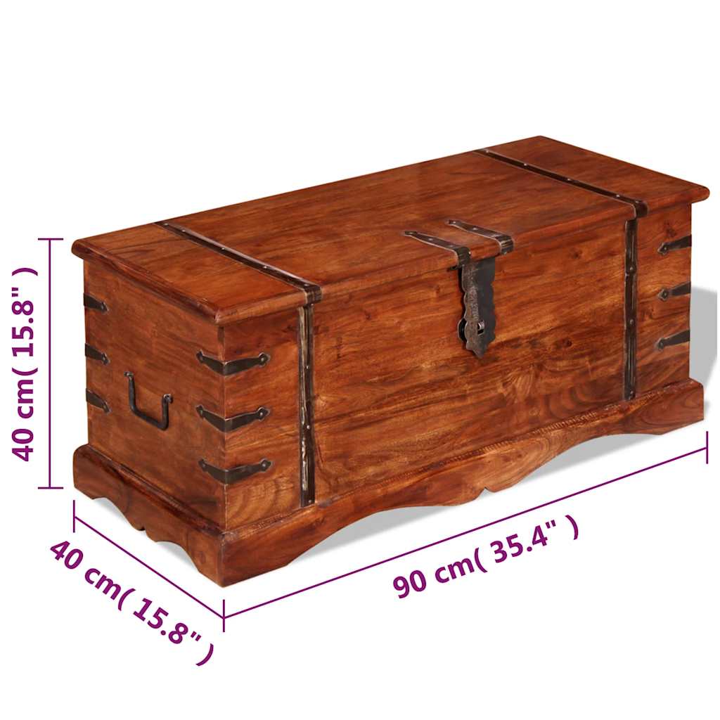 vidaXL Storage Chest Solid Wood 5
