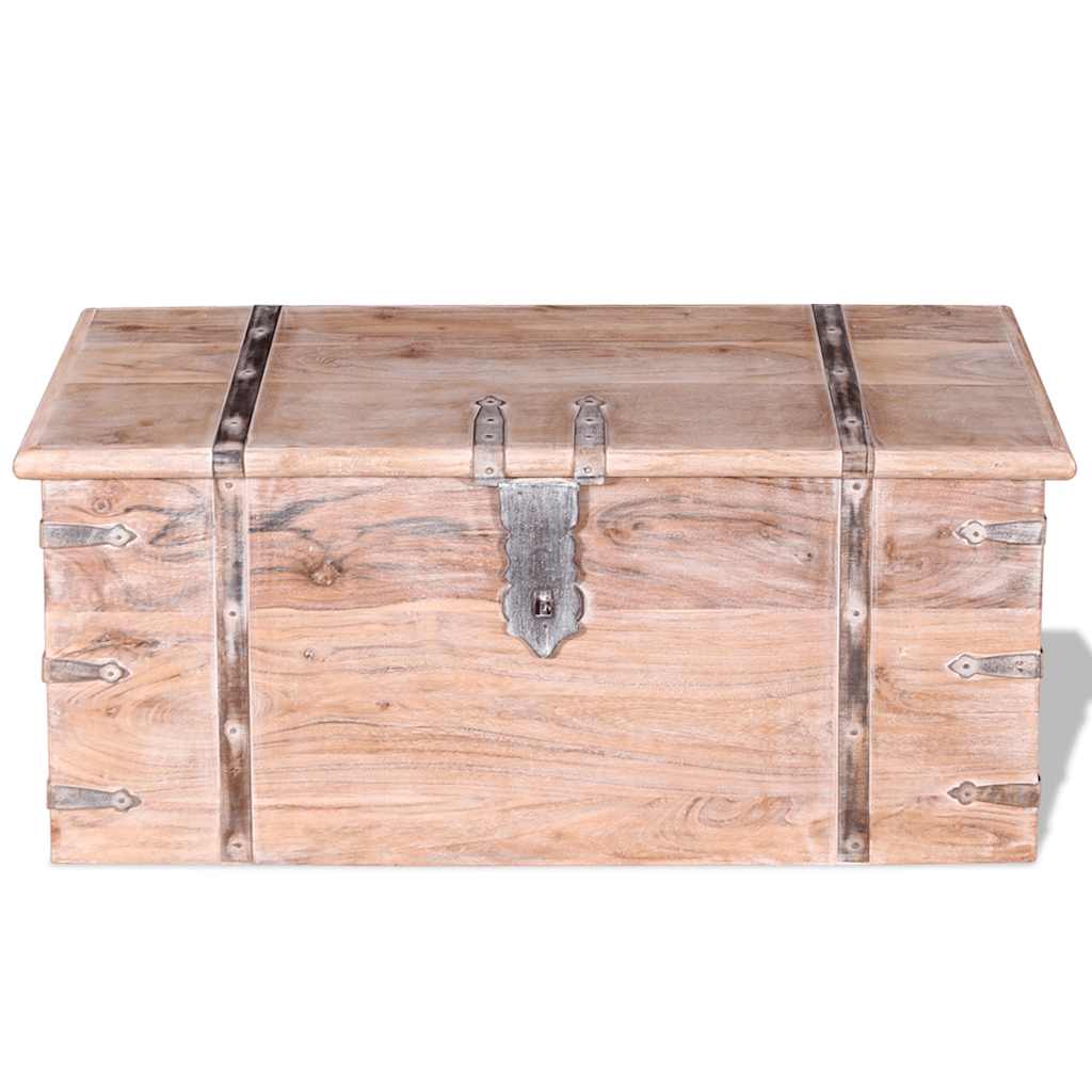 vidaXL Two Piece Storage Chest Set Acacia Wood 4
