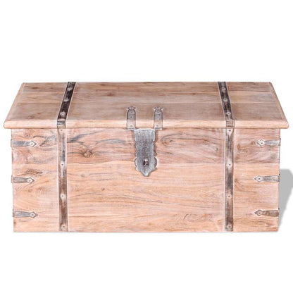 vidaXL Two Piece Storage Chest Set Acacia Wood 4
