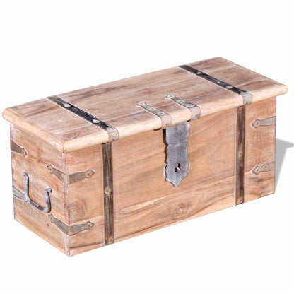 vidaXL Two Piece Storage Chest Set Acacia Wood 5