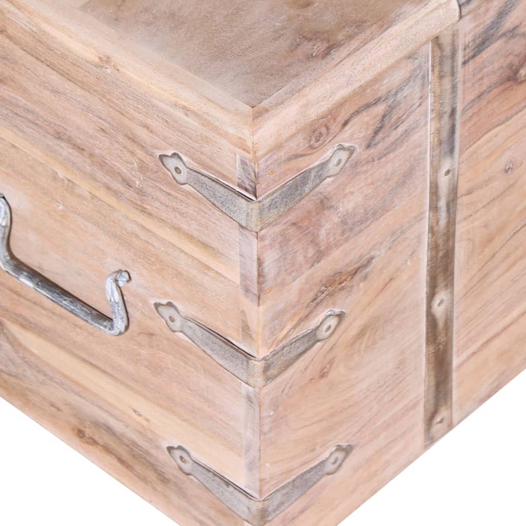 vidaXL Two Piece Storage Chest Set Acacia Wood 6