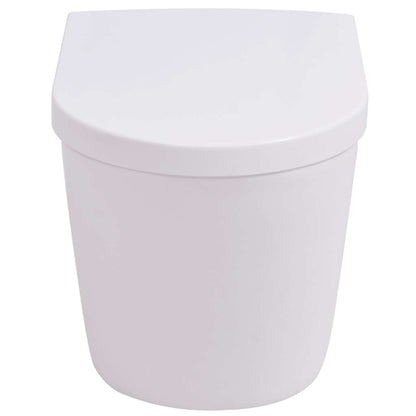 244270 vidaXL Wall Hung Toilet Ceramic White 5