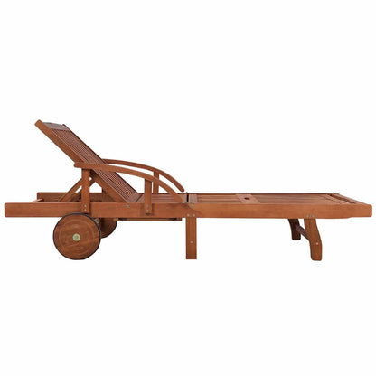 vidaXL Sun Loungers 2 pcs with Table Solid Acacia Wood 3