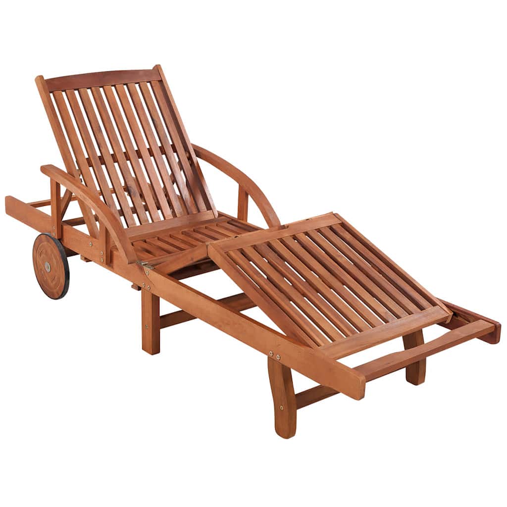 vidaXL Sun Loungers 2 pcs with Table Solid Acacia Wood 4