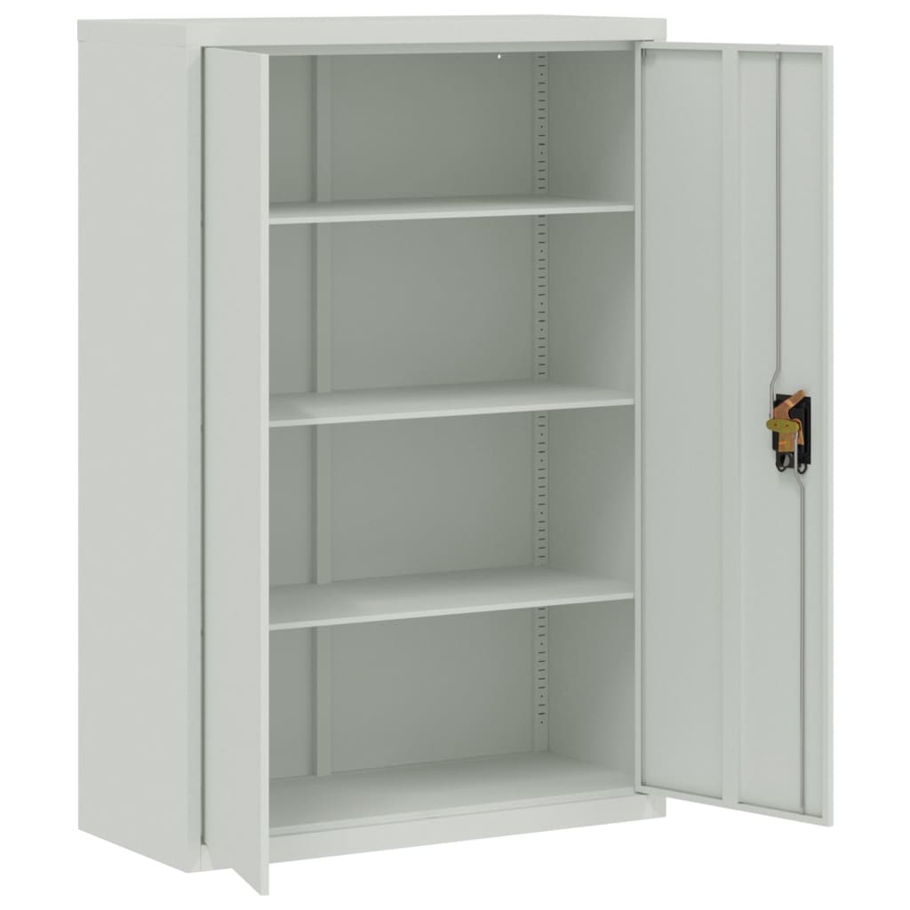 vidaXL Office Cabinet 90x40x140 cm Steel Grey 4