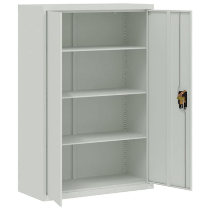 vidaXL Office Cabinet 90x40x140 cm Steel Grey 4