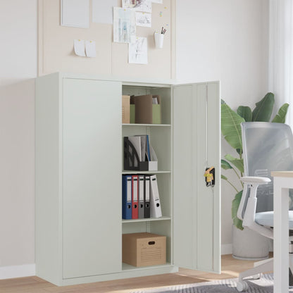 vidaXL Office Cabinet 90x40x140 cm Steel Grey 1