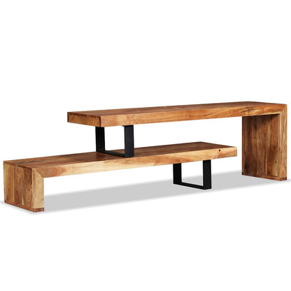 vidaXL TV Stand | Unique natural wood grain | Solid Acacia Wood | Medium 4