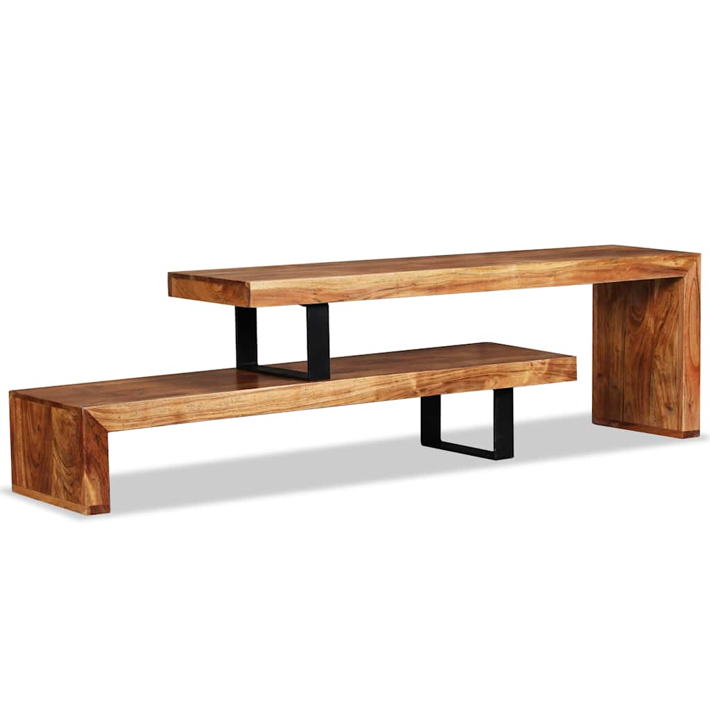 vidaXL TV Stand | Unique natural wood grain | Solid Acacia Wood | Medium 5